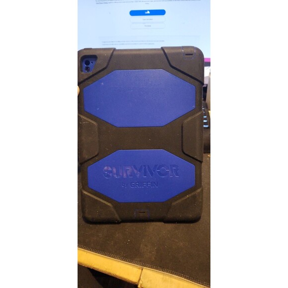 Griffin Survivor iPad Case – Blue/Black Rugged Shockproof Protective Cover - Picture 2 of 2